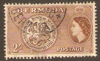 Bermuda 1953 2s Brown. SG146.